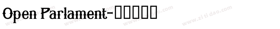 Open Parlament字体转换